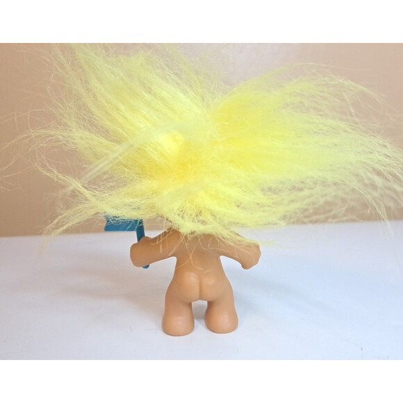 Vtg Russ Troll Doll Rainbow Hair “Get Well Soon” 1990s 5” – Rare Gift Toy - Picture 3 of 6